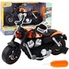 Lean Toys Oranžinis motociklas su šviesos ir garso efektais