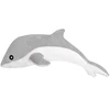 Lean Toys Pliušinis žaislas - pilkas delfinas, 70 cm