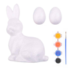 Lean Toys Rinkinys Zuikio putplasčio dekoracijų dažymo rinkinys, 2 kiaušiniai, dažai