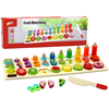 Lean Toys Medinė edukacinė lentelė su vaisiais ir matematika