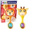 Lean Toys Sensorinių Barškučių Rinkinys su Liūtu ir Žirafa