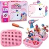 Lean Toys Vienaragio motyvo konstravimo rinkinys su elektriniu atsuktuvu