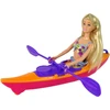Lean Toys Lėlės rinkinys su baidare ir aksesuarais