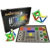 Lean Toys Magnastix magnetinių kaladėlių rinkinys 560 + lenta