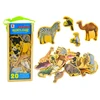 Lean Toys Medinių Gyvūnų Magnetų Rinkinys, 20 vnt.