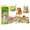 Lean Toys Medinių Magnetų Rinkinys su Spalvingais Gyvūnais, 20 vnt.