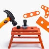 Lean Toys Vaikiškas įrankių rinkinys su elektriniu atsuktuvu 55vnt