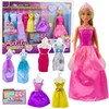 Lean Toys Lėlė Anlily su 8 Suknelių, Batelių ir Rankinių Rinkiniu