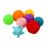 Lean Toys Sensorinių kamuoliukų rinkinys su įvairiomis tekstūromis, 8 vnt.