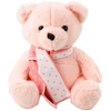 Lean Toys Pliušinis žaislas - rožinis meškiukas su šaliku, 35 cm