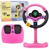 Lean Toys Interaktyvus vairas su stovu ir pedalais rožinis