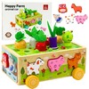 Lean Toys Medinis lavinamasis žaislas „Linksma ferma“ su varpeliais ir magnetiniais kirminais