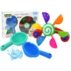 Besisukantis vonios žaislas Lean Toys su spalvingais dubenėliais