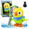 Lean Toys Spalvingas vandens žaislas papūga su judančiais elementais