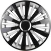 Leoplast Ratų gaubtas 1 vnt. Falcon, juodas ir sidabrinis 14"