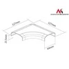 MACLEAN MC-697 W Maclean MC-697 W Dangtelio juostos kabelis Kampinis 127x127x21,5mm plastikas Sistema