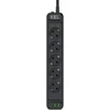 Listwa przepięciowa, 5 gniazd 2p+su oraz gniazdami 2xusb a, 1xusb c, 1,5m, schuko ; kel