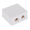 LP Oem 2x RJ45 interneto lizdas - baltas