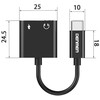 LP Adapteris przejściówka USB typu C -> Jack + USB typu C (ładowanie)