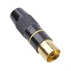 Cabletech Išmaniojo (Smart TV) ir televizoriaus priedas kabelio tv antenos lizdas, metalinis, juodas
