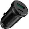 LP Įkroviklis 30 W USB + USB C tipo automobilinis įkroviklis su „PowerDelivery“ ir „QuickCharge“ funkcijomis
