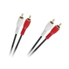 Oem Kabelis 2 x RCA – 2 x RCA 1.5 m juodas 4 mm
