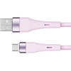 USB - microUSB kabelis 1 m silikoninis rožinis Kruger &amp; Matz Basic