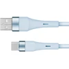 USB – C tipo USB kabelis 1 m silikoninis mėlynas Kruger & Matz Basic