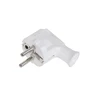 Elgotech Kištukas su įžeminimo kontaktais baltas kampinis Schuko WT-35