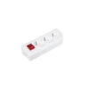 Elgotech Oem Prailginimo lizdas x 3 su įžeminimu ir jungikliu baltas GN-30W