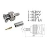 Wtyk Priedas BNC jungtis rg58