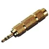 LP Priedas Jungtis jack 3.5/6.3 aukso spalvos, metalinė