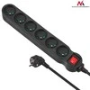 MACLEAN MCE225 Maclean MCE225 Maitinimo juostos prailginimo laidas 6 lizdai su juodu 1,5 m nuo 2300W