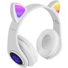 Malatec Belaidės „Bluetooth“ ausinės su LED ausimis Baltas