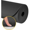 Gimnastikos kilimėlis jogai, pilatesui, fitnesui, 183x61cm, 4mm storio, TPE medžiaga, juodas, REBEL ACTIVE