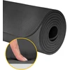 Gimnastikos kilimėlis jogai, pilatesui, fitnesui, 183x61cm, 1cm storio, TPE medžiaga, juodas, REBEL ACTIVE
