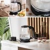 Mesko | Virdulys | MS 1302b | Electric | 2200 W | 1.7 L | Glass | 360° rotational base | Juodas