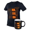 T Shirt Marškinėliai su spauda, ​​MA SIĘ DO, XL dydis