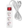 Przedłużacz Prailginimo laidas 5 m, 3 x 1,5 mm2, 3G, baltas, ĮJUNGTA/IŠJUNGTA
