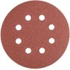 Krążki Šlifavimo diskai su lipdukais, 125 mm, P120, 5 vnt., su 8 skylėmis