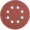 Krążki Šlifavimo diskai su lipdukais, 125 mm, P40, 5 vnt., su 8 skylėmis