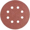 Krążki Šlifavimo diskai su lipdukais, 125 mm, P80, 5 vnt., su 8 skylėmis