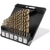 Grąžtas Wiertła HSS-CNC metalo grąžtai, 124°, „Pro-Tec“, 1,0–10,0 mm, 19 vnt. rinkinys