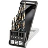 Grąžtas Wiertła HSS-CNC metalo grąžtai, 124°, „Pro-Tec“, 4,0–10 mm, 5 vnt. rinkinys