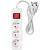 Przedłużacz Prailginimo laidas 1,5 m, 3 x 1,5 mm2, 3G, baltas, ĮJUNGTA/IŠJUNGTA