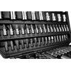 Neo 110 dalių raktų rinkinys 1/2", 1/4", satininis