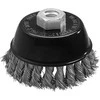Szczotka Vielinis taurės formos šepetys 65 mm, susukta viela, INOX, M14