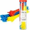 Plastikinių įvairiaspalvių kabelių raištelių rinkinys, 150 vnt. amio-04316