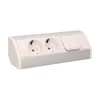 Orno Lizdas Baldinis lizdas 2x2P+Z su jungikliu, schuko, baltas-sidabrinis