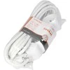 Orno Przedłużacz 3 krypčių prailgintuvas 2P+Z, 5m H05VV-F 3x1.5mm2, Imax=16A, plokščias kištukas, baltas